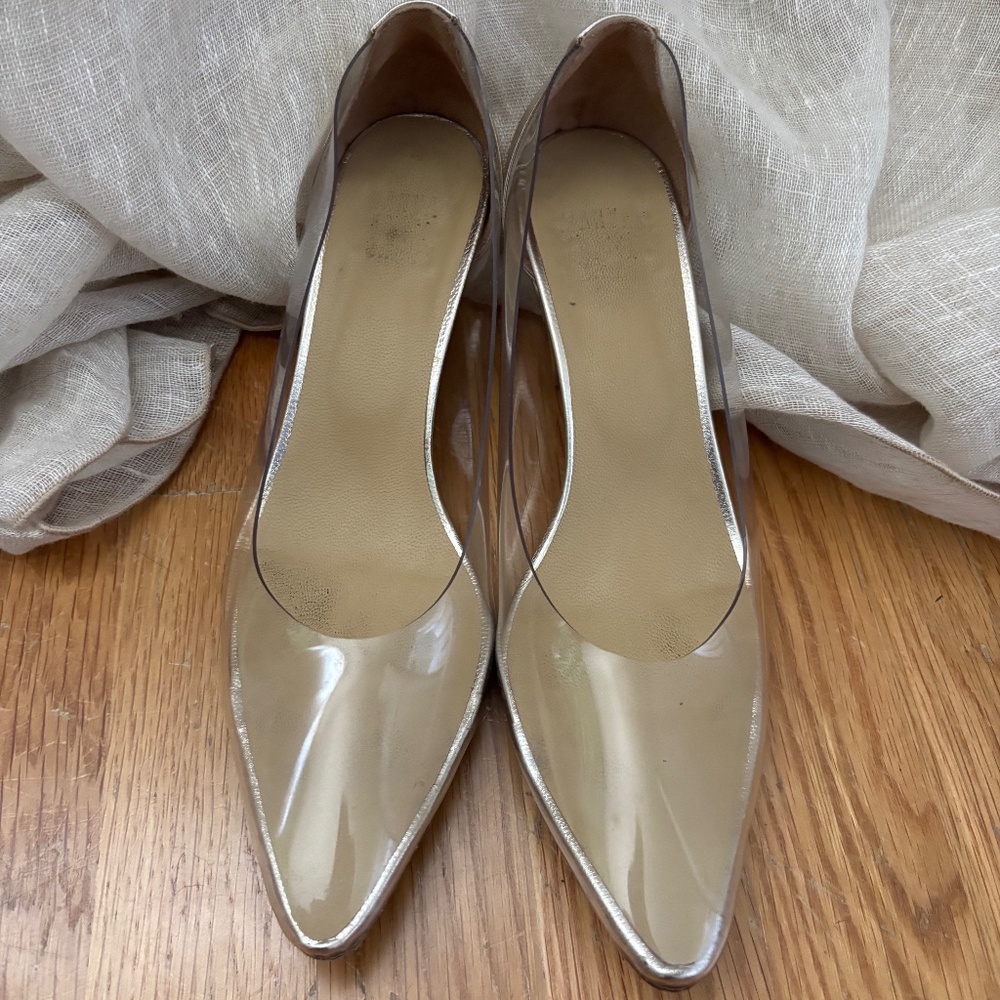 Maryam Nassir Zadeh clear PVC gold heels 7 / 37 MNZ
